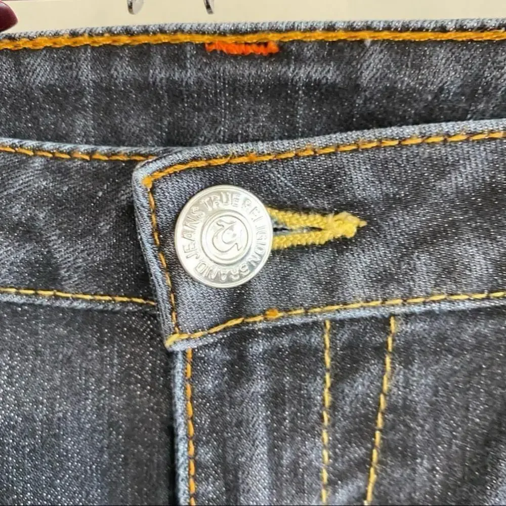 True Religion Ricky Straight - Dark/Black Denim - 32/30 COI Mexico